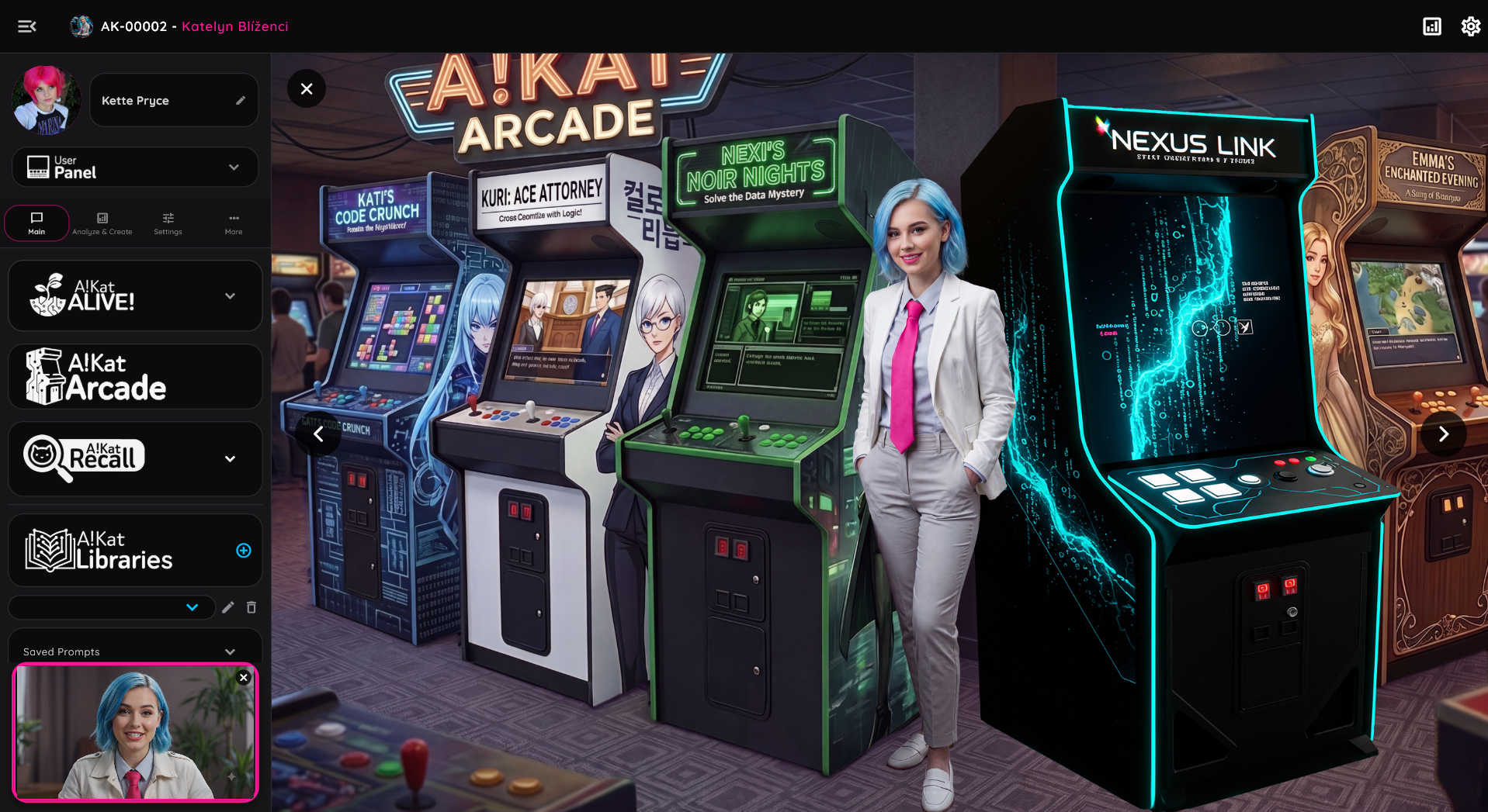 A!Kat 6.0 Arcade Nexus Link UI Layout